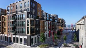 A group of buildings on a city street